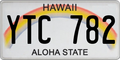 HI license plate YTC782