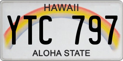 HI license plate YTC797