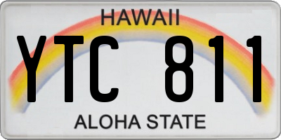 HI license plate YTC811