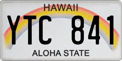 HI license plate YTC841