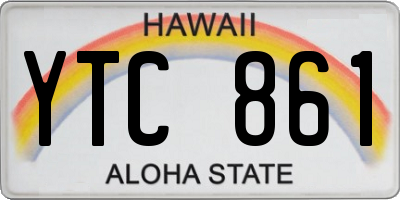 HI license plate YTC861