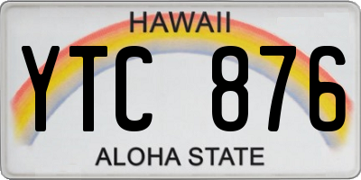 HI license plate YTC876