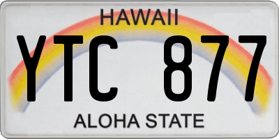 HI license plate YTC877