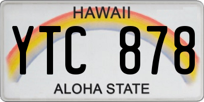 HI license plate YTC878