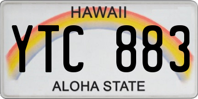 HI license plate YTC883