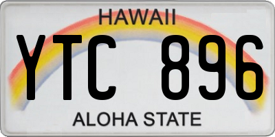 HI license plate YTC896