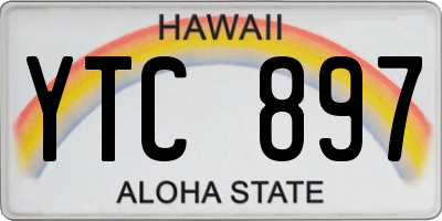 HI license plate YTC897