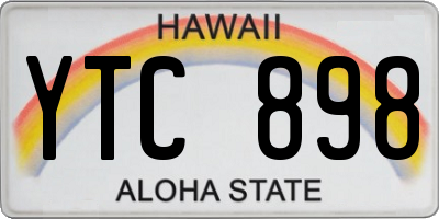 HI license plate YTC898