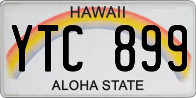 HI license plate YTC899