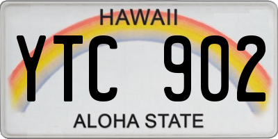 HI license plate YTC902