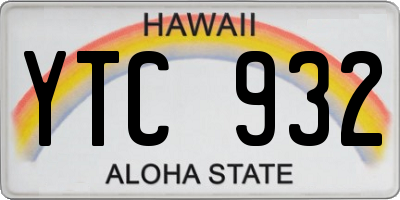 HI license plate YTC932