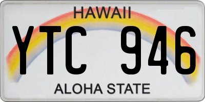 HI license plate YTC946
