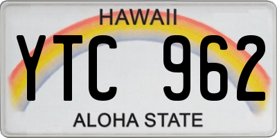 HI license plate YTC962