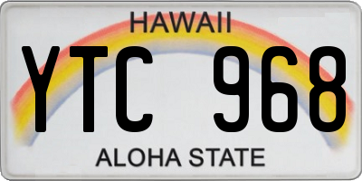 HI license plate YTC968