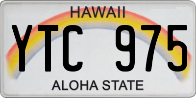 HI license plate YTC975