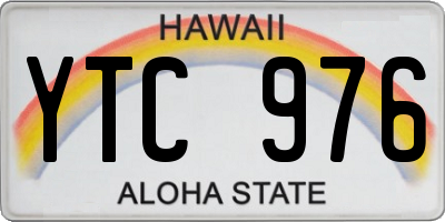 HI license plate YTC976