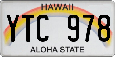 HI license plate YTC978