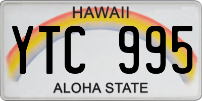HI license plate YTC995