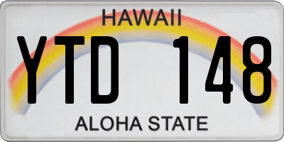 HI license plate YTD148