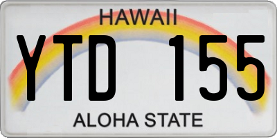 HI license plate YTD155