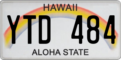 HI license plate YTD484