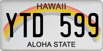HI license plate YTD599
