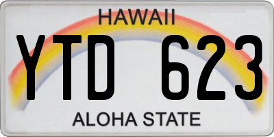 HI license plate YTD623