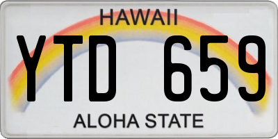 HI license plate YTD659