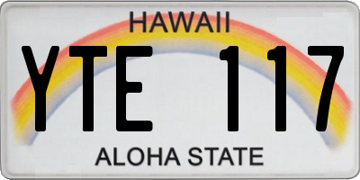 HI license plate YTE117