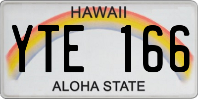 HI license plate YTE166