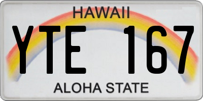 HI license plate YTE167