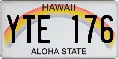 HI license plate YTE176
