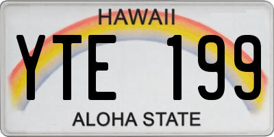 HI license plate YTE199