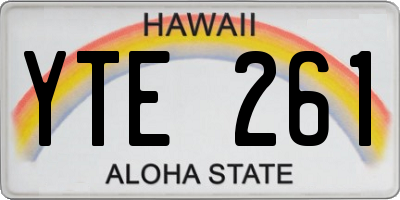 HI license plate YTE261