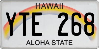 HI license plate YTE268