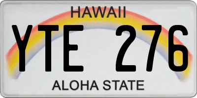 HI license plate YTE276