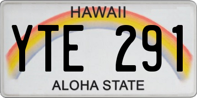 HI license plate YTE291