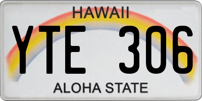HI license plate YTE306