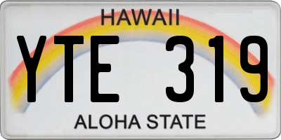 HI license plate YTE319