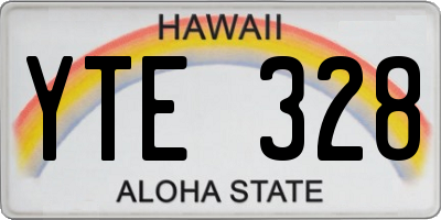 HI license plate YTE328