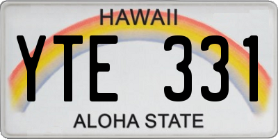 HI license plate YTE331