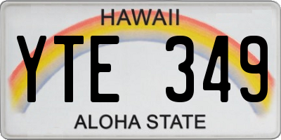 HI license plate YTE349