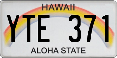 HI license plate YTE371
