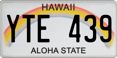 HI license plate YTE439