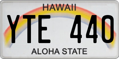 HI license plate YTE440
