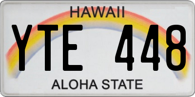 HI license plate YTE448