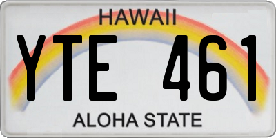 HI license plate YTE461