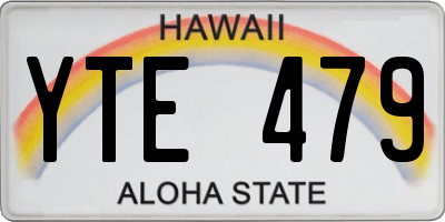 HI license plate YTE479
