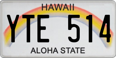 HI license plate YTE514