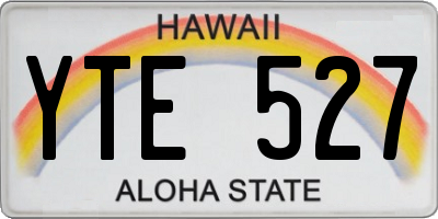 HI license plate YTE527